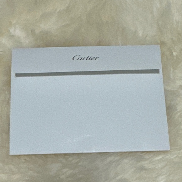 Authentic New Cartier White Envelope Card Holder, Receipt Holder 6.25 x4.5in - Picture 1 of 3